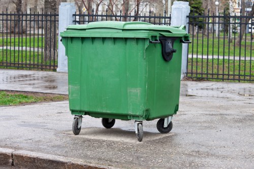 Professional waste removal service vehicle in urban Redbridge